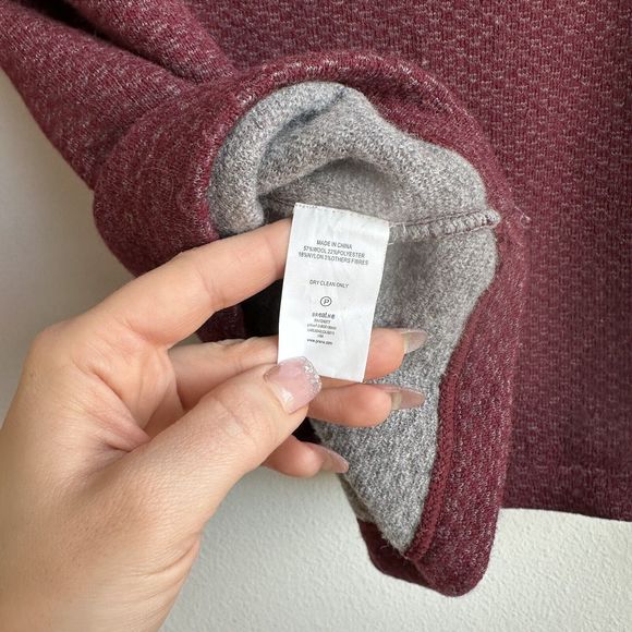 Prana | Corrine Wool Blend Pink Berry Quarter Zip Sweater | Size Small - Picture 4 of 4